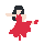 icon of woman in red dress dancing